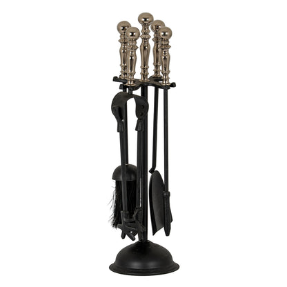 Chrome Handled Dutchess Companion Set - SILVER