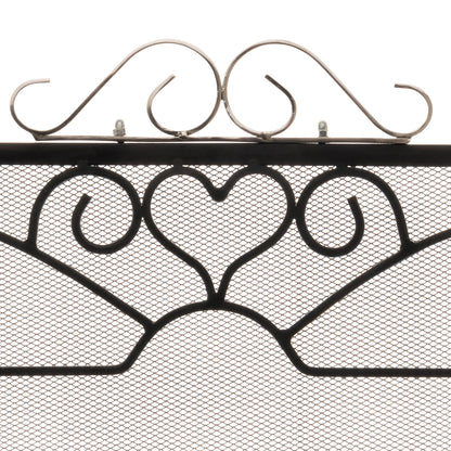 Chrome Topped Three Fold Fire Screen - SILVER