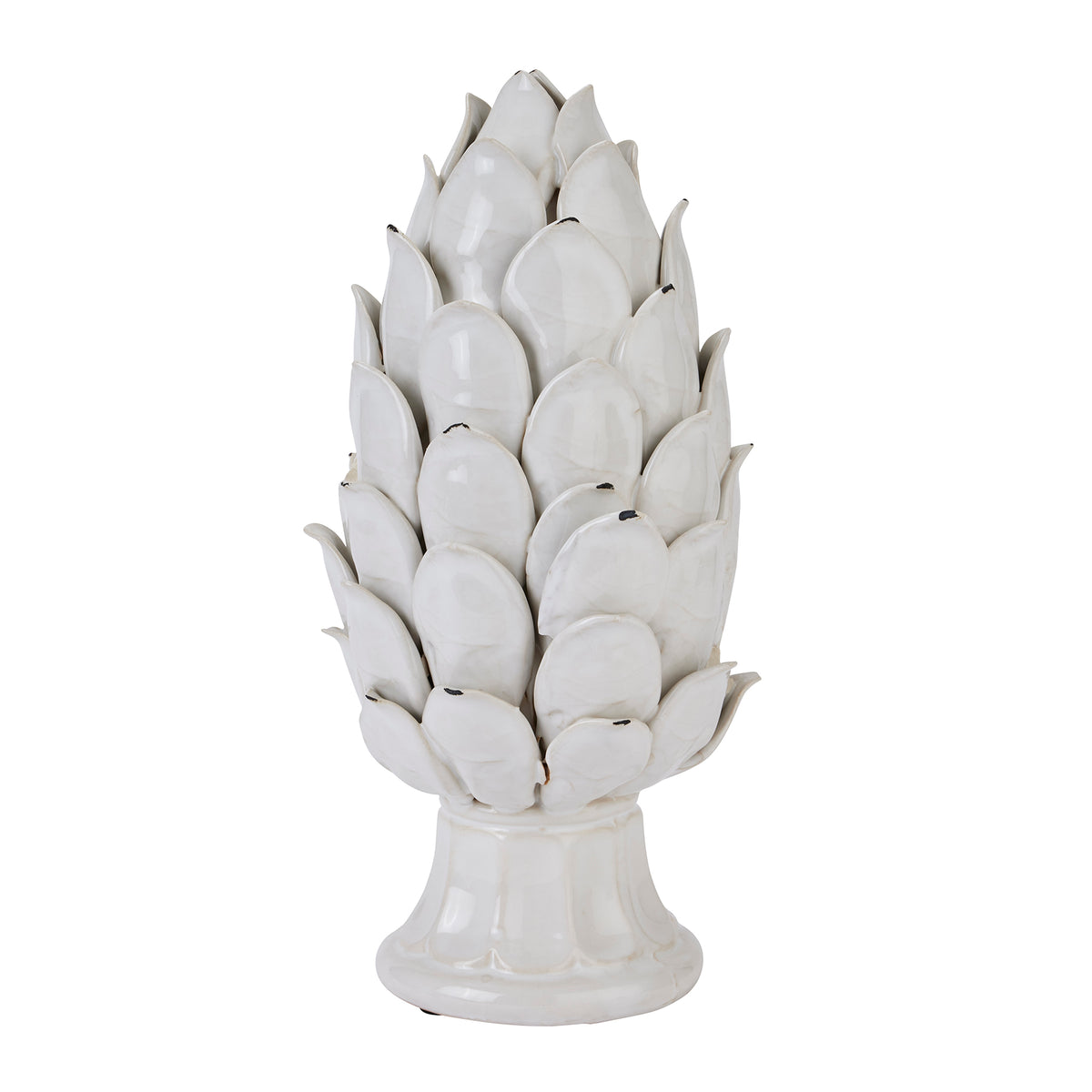 Large Ivory Chianti Artichoke - WHITE