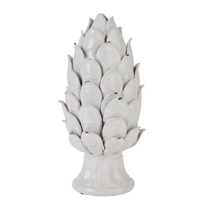Large Ivory Chianti Artichoke - WHITE