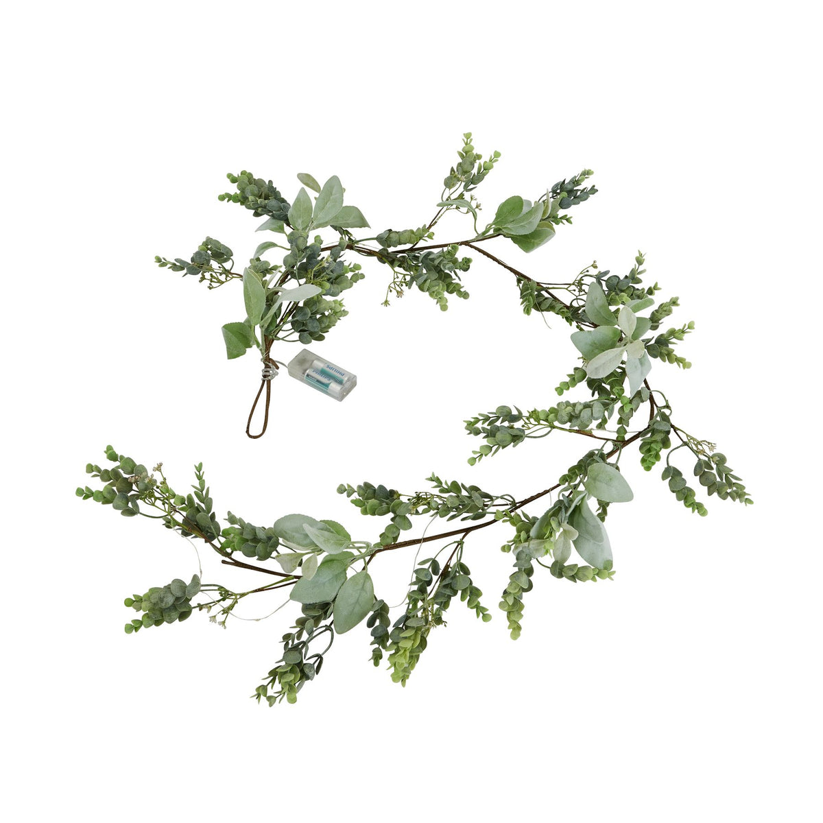 Winter Garland With Eucalyptus And Lambs Ear - GREEN