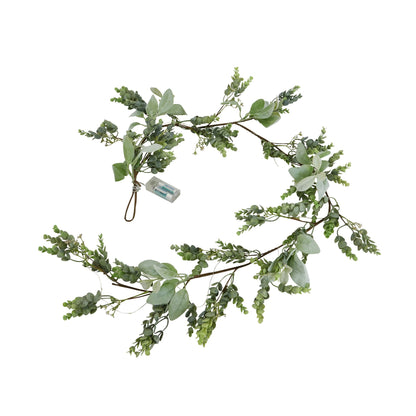 Winter Garland With Eucalyptus And Lambs Ear - GREEN