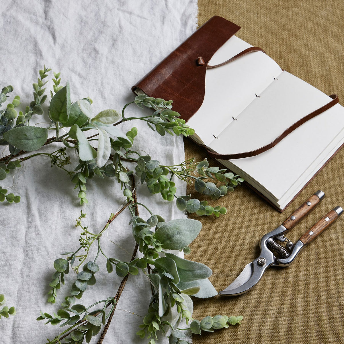 Winter Garland With Eucalyptus And Lambs Ear - GREEN