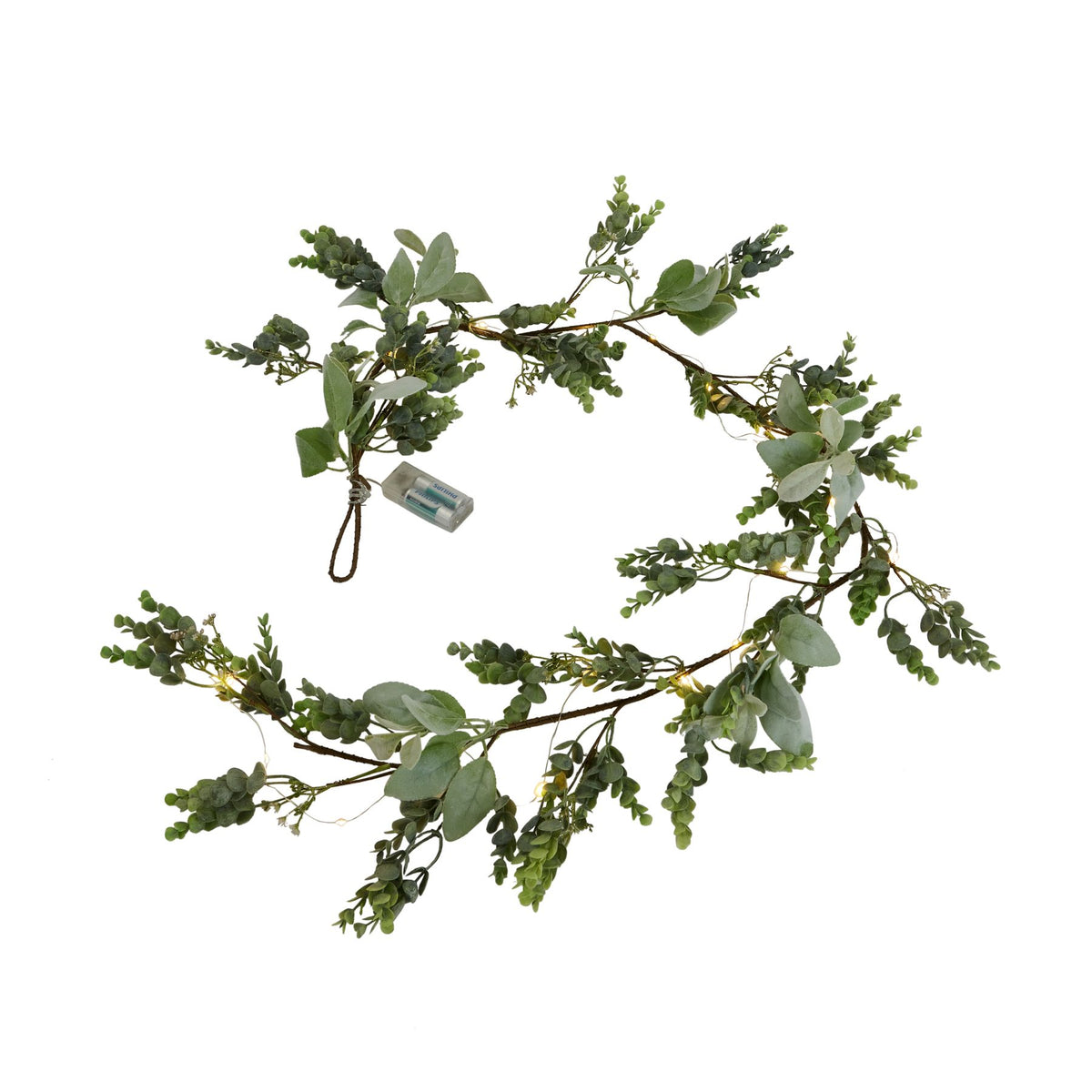 Winter Garland With Eucalyptus And Lambs Ear - GREEN