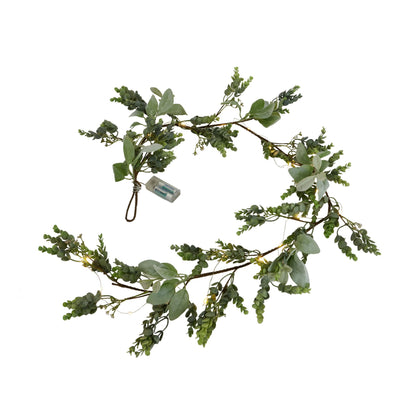 Winter Garland With Eucalyptus And Lambs Ear - GREEN