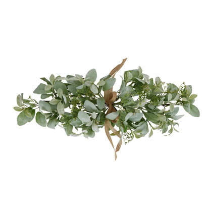 Winter Spray Arrangement With Lambs Ear And Wax Flower - GREEN