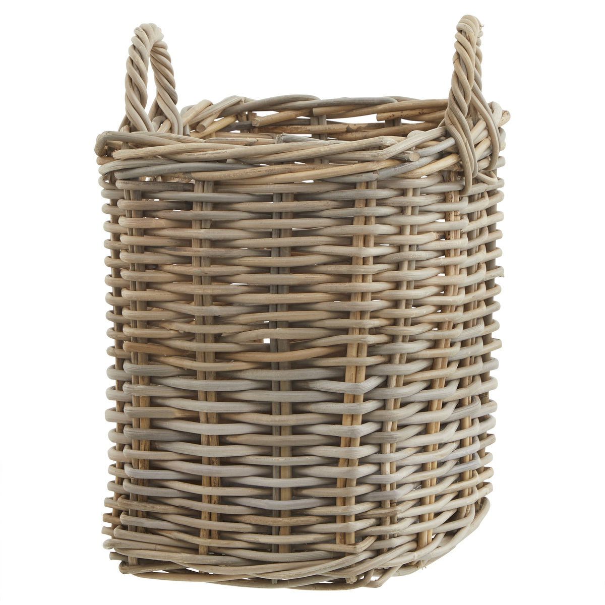 Set of 3 Kubu Rattan Square Storage Baskets - BROWN