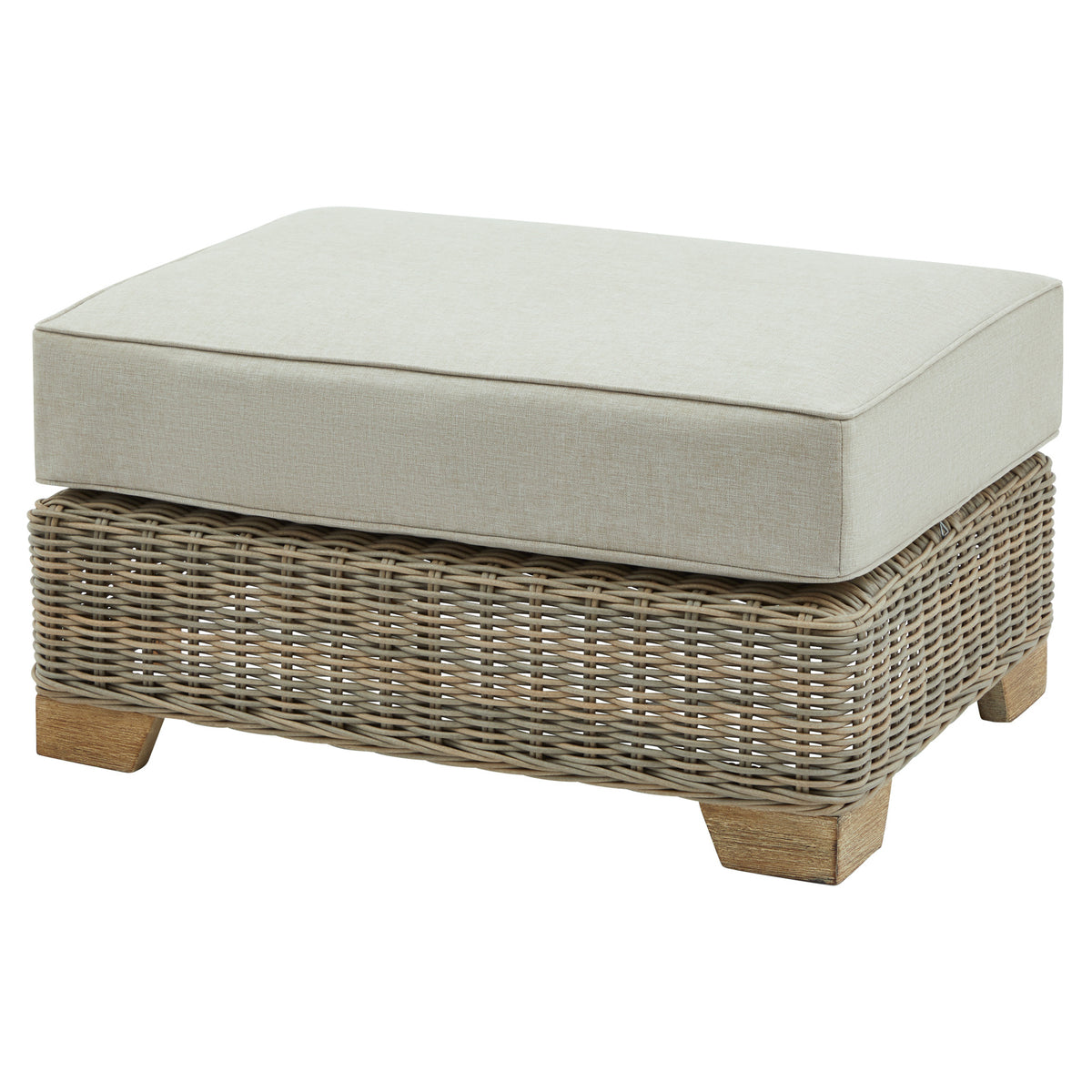 Capri Collection Outdoor Foot Stool - BEIGE