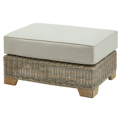 Capri Collection Outdoor Foot Stool - BEIGE
