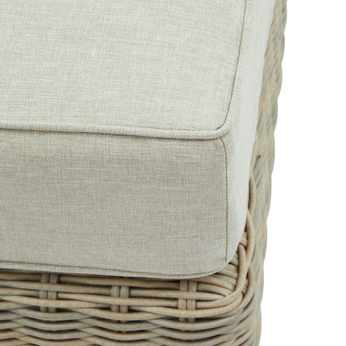 Capri Collection Outdoor Foot Stool - BEIGE