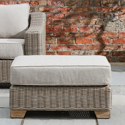 Capri Collection Outdoor Foot Stool - BEIGE