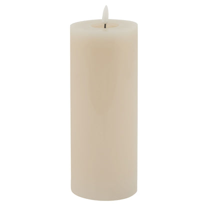 Luxe Collection Melt Effect 3.5x9 Taupe LED Wax Candle