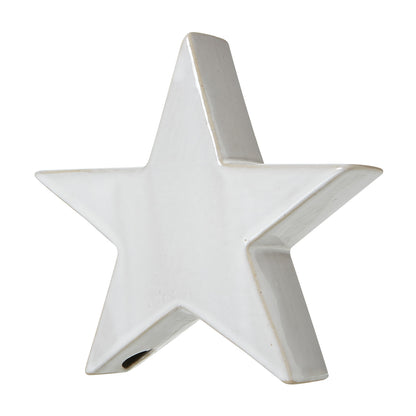 Large Ceramic Standing Star Decoration - ANTIQUE WHITE