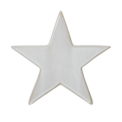 Medium Ceramic Standing Star Decoration - ANTIQUE WHITE