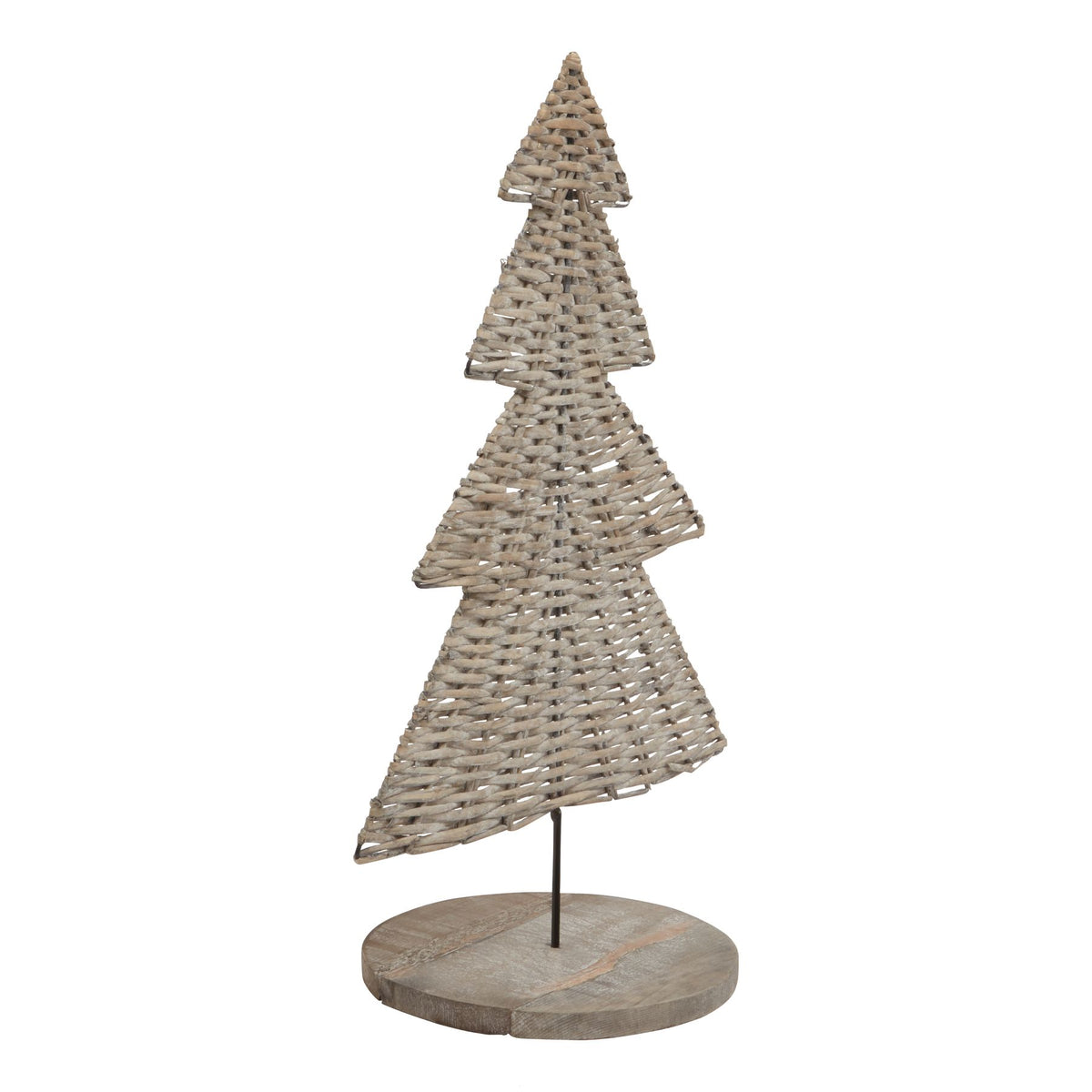 The Noel Collection Large Wicker Tree Ornament - BROWN