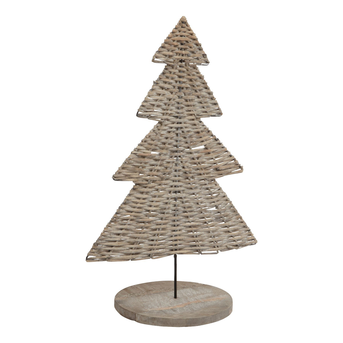 The Noel Collection Large Wicker Tree Ornament - BROWN