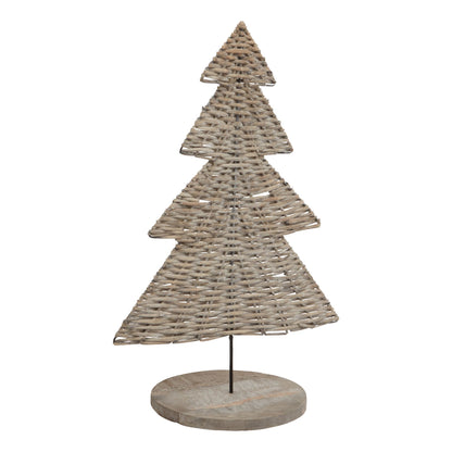 The Noel Collection Large Wicker Tree Ornament - BROWN