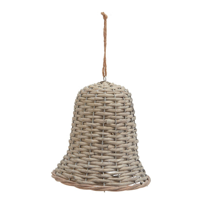 The Noel Collection Extra Large Wicker Bell Decoration - BROWN