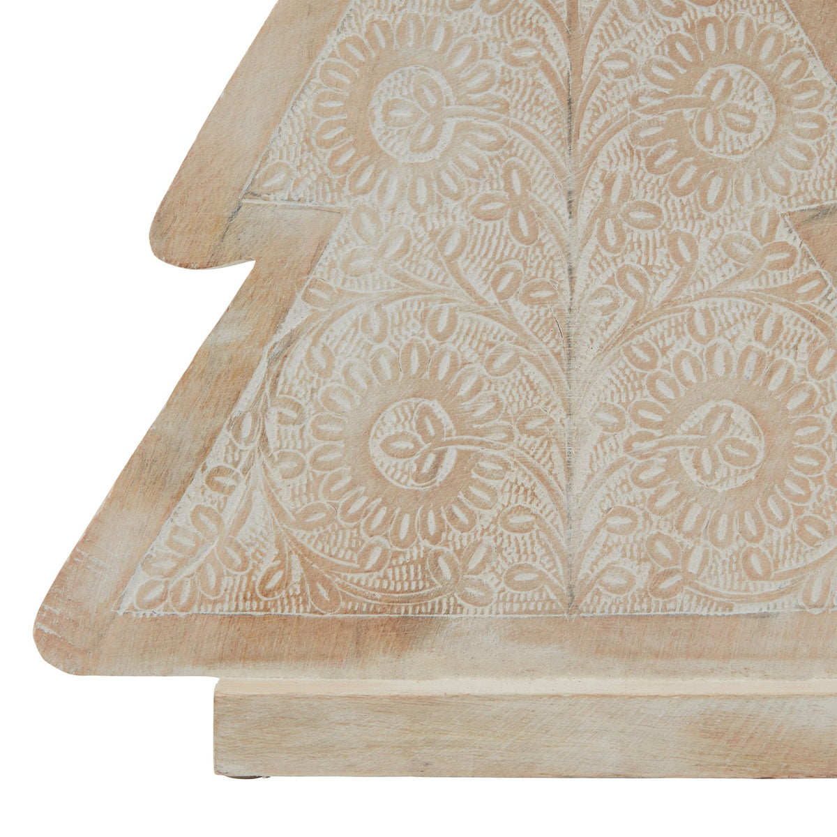 White Wash Collection Wooden Large Patterned Decorative Tree - BROWN