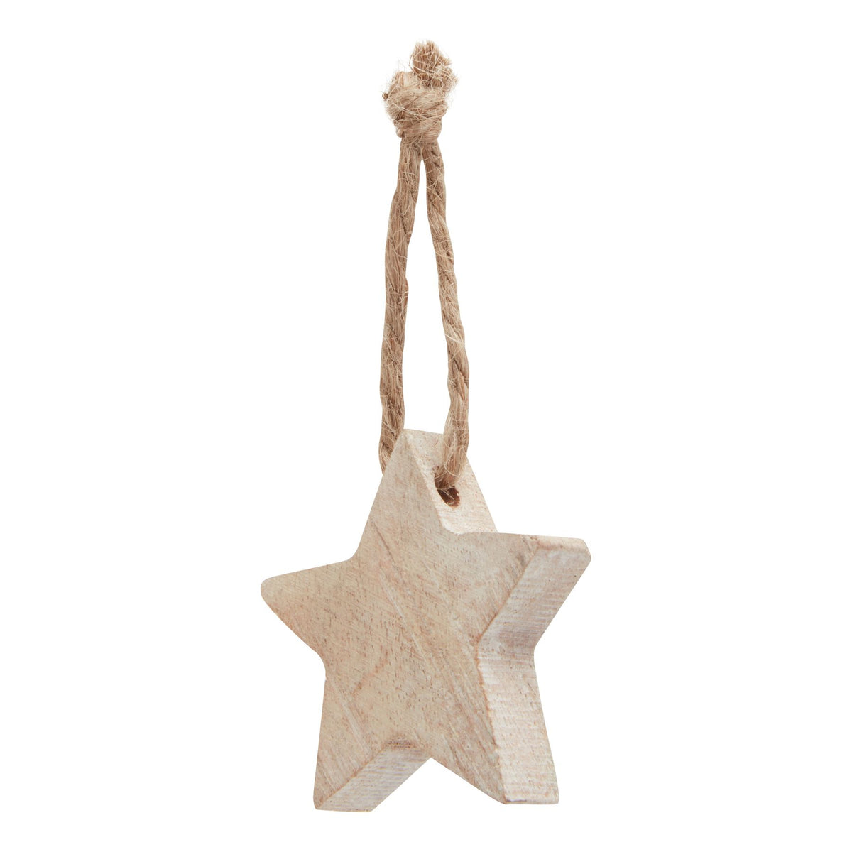 Pack Of 90 Wooden Star Hanging Decorations - BROWN