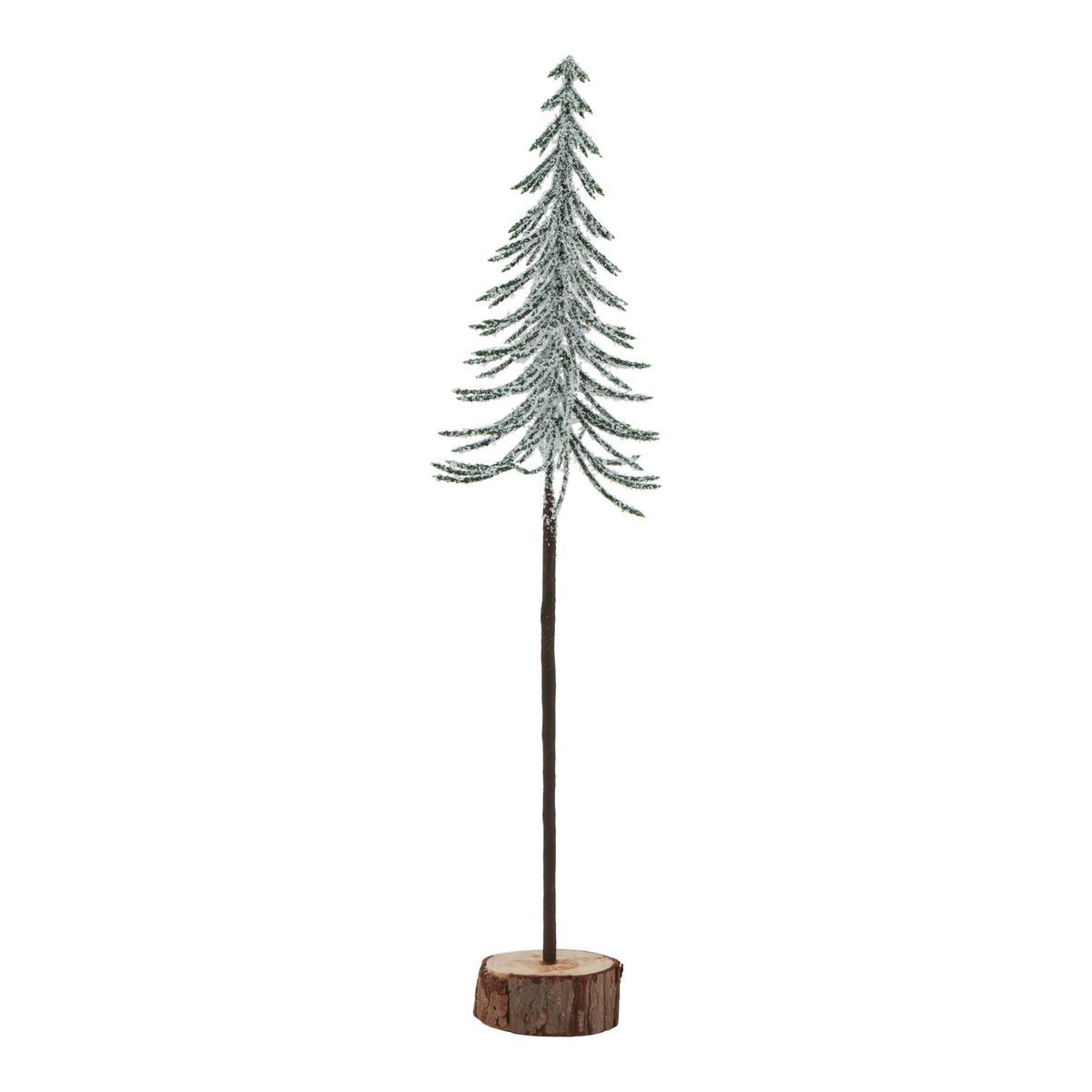 Large Snowy Spindle Tree In Wood Log - BROWN