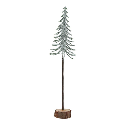 Large Snowy Spindle Tree In Wood Log - BROWN
