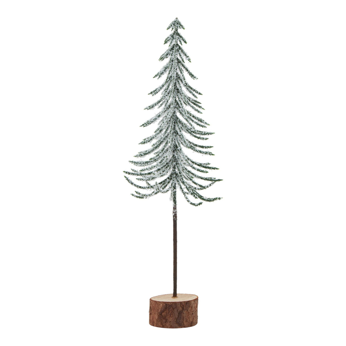 Small Snowy Spindle Tree In Wood Log - BROWN
