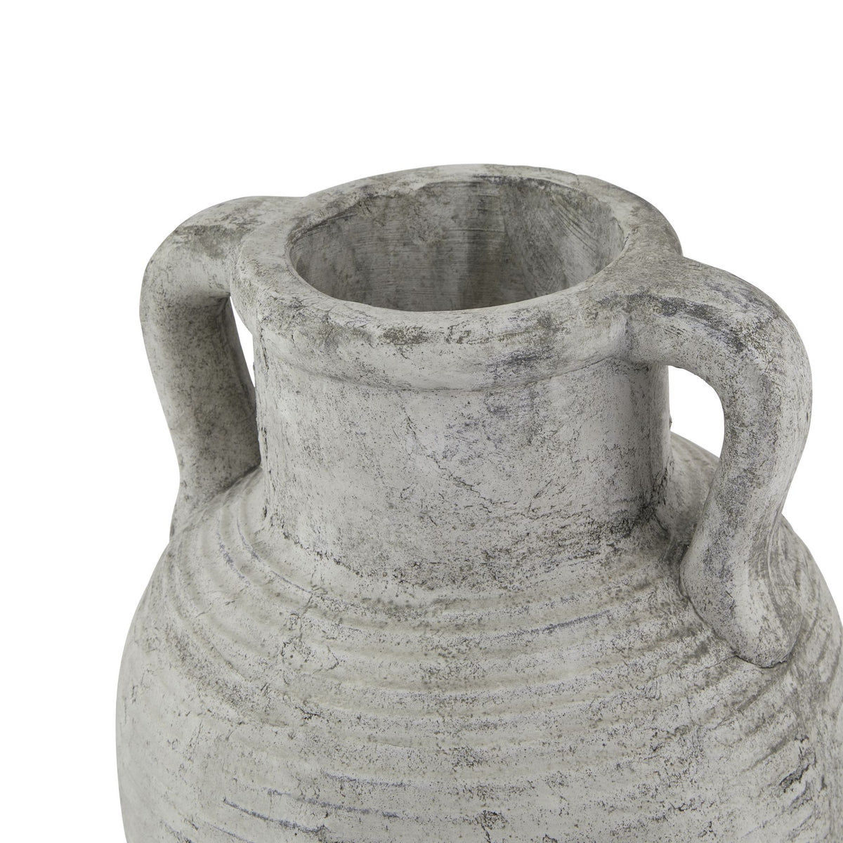 Athena Stone Large Amphora Pot - WHITE