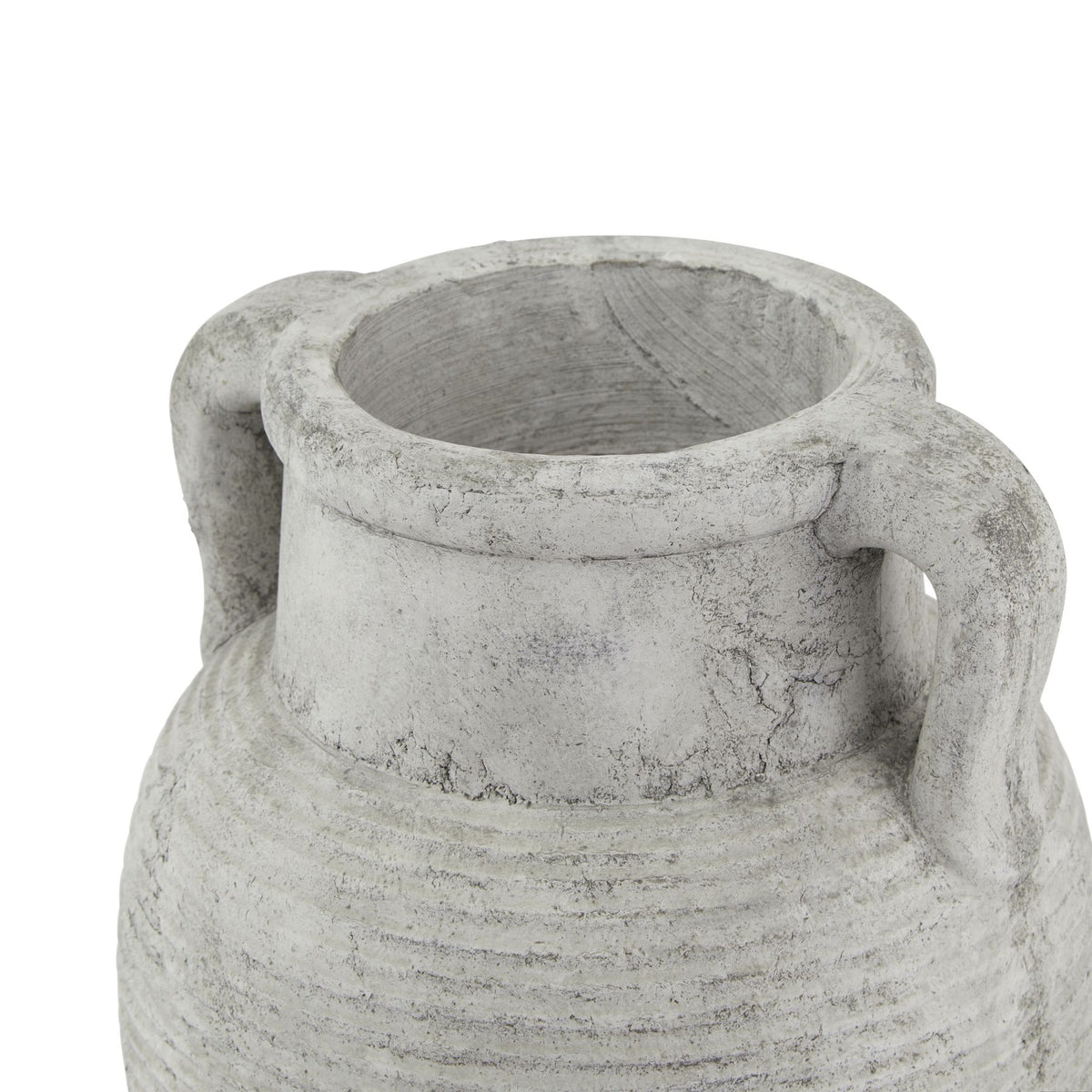 Athena Stone Amphora Pot - WHITE
