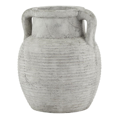 Athena Stone Amphora Pot - WHITE