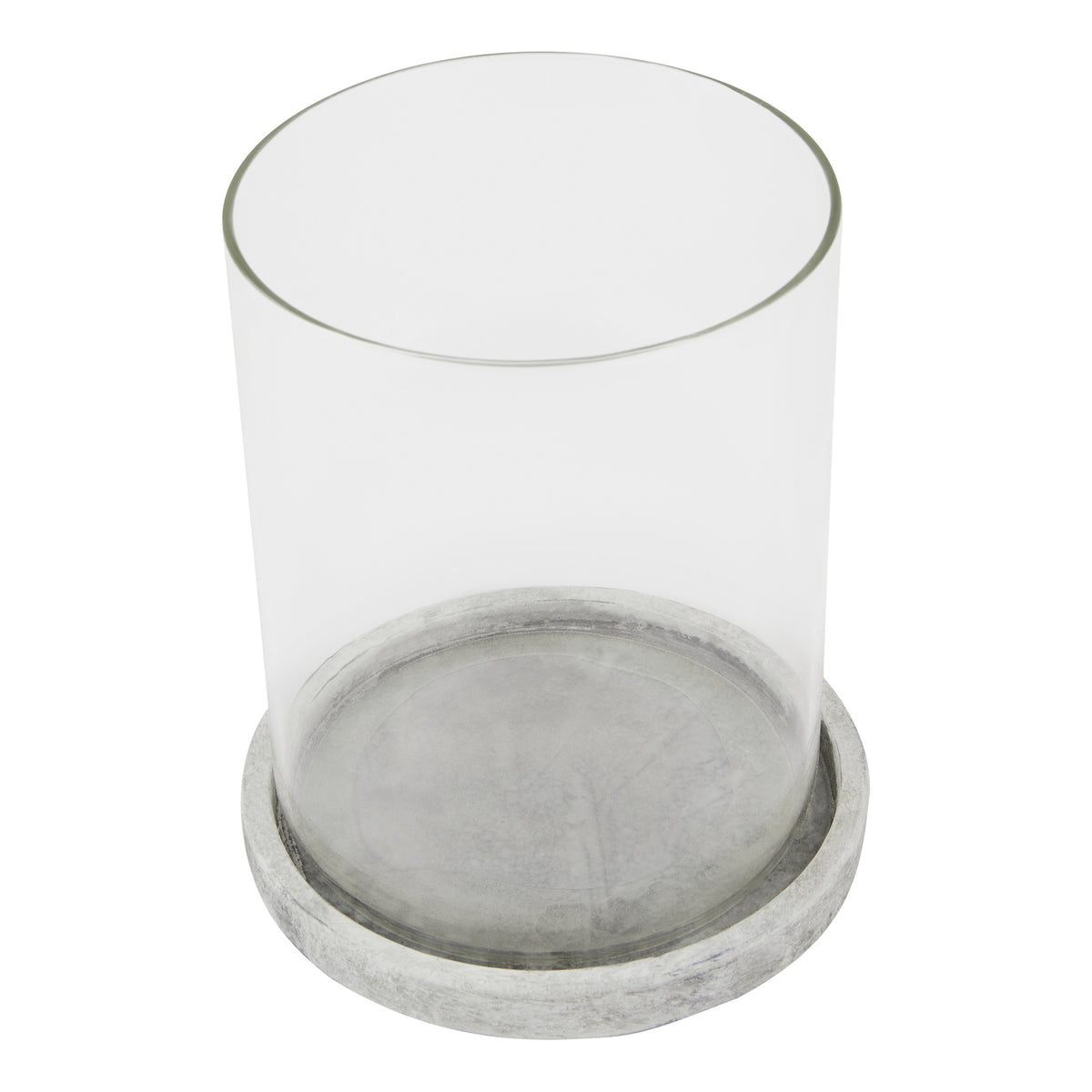 Athena Stone Large Hurricane Lantern - WHITE