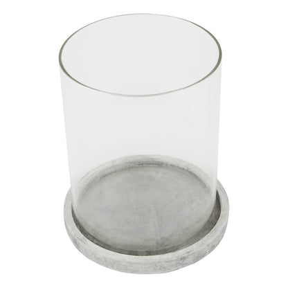 Athena Stone Large Hurricane Lantern - WHITE