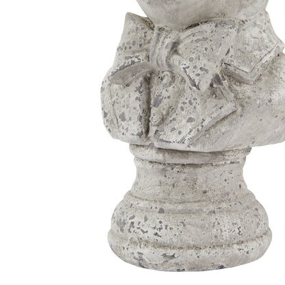 Stone Effect Tuxedo Hare Ornament - GREY