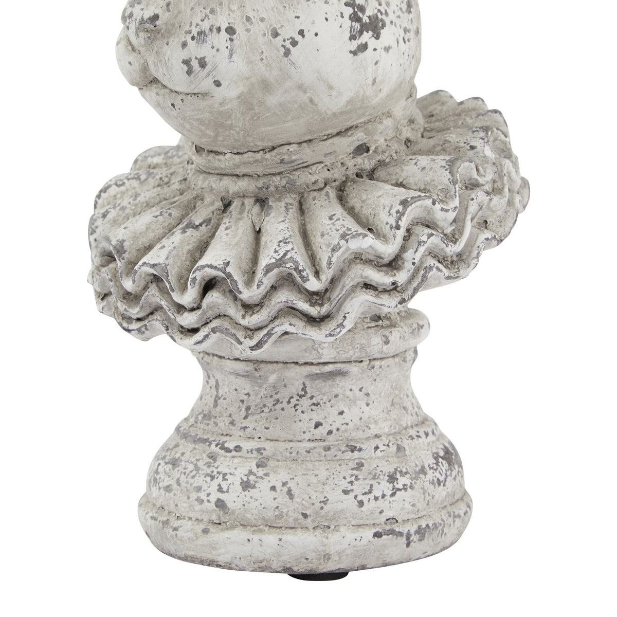Stone Effect Ruffle Hare Ornament - GREY