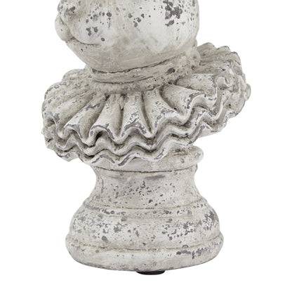 Stone Effect Ruffle Hare Ornament - GREY