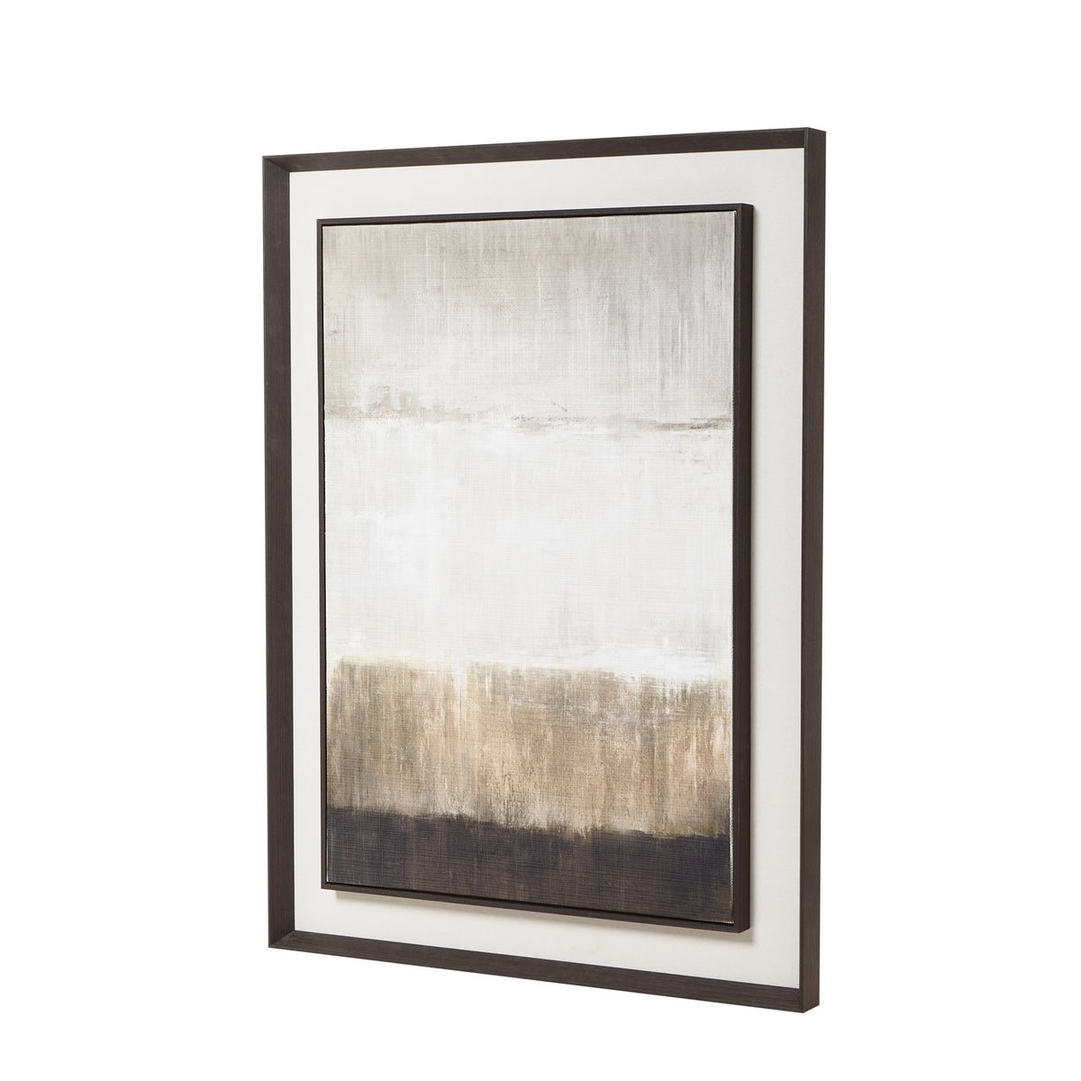 Extra Large Moderno Painting On Linen Mounted In Frame - BROWN