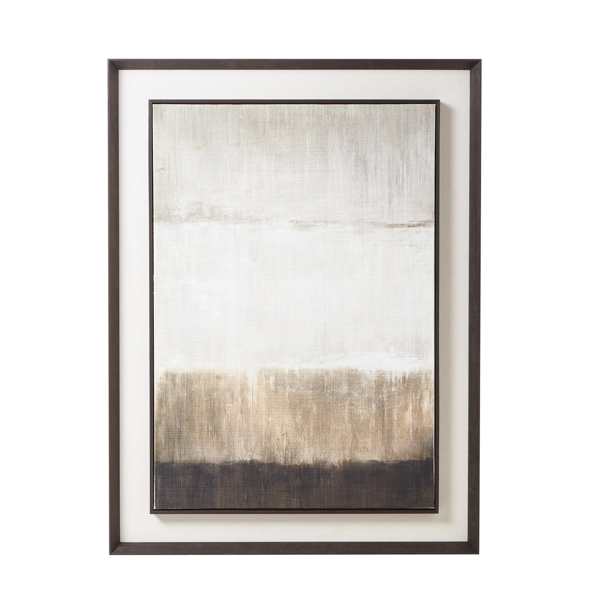 Extra Large Moderno Painting On Linen Mounted In Frame - BROWN