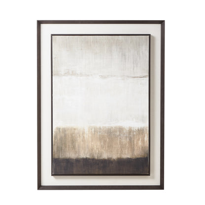 Extra Large Moderno Painting On Linen Mounted In Frame - BROWN