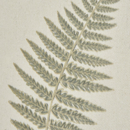 Fern Art On Texture-Torn Paper With Beaded Frame - WHITE