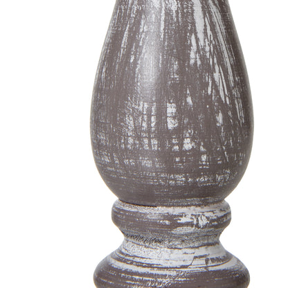 Setia Column Table Lamp With Linen Shade - WHITE