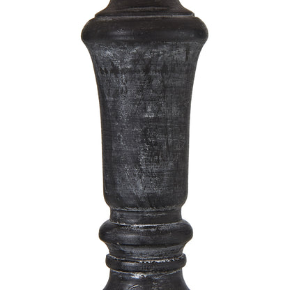 Palmyra Column Table Lamp With Linen Shade - GREY