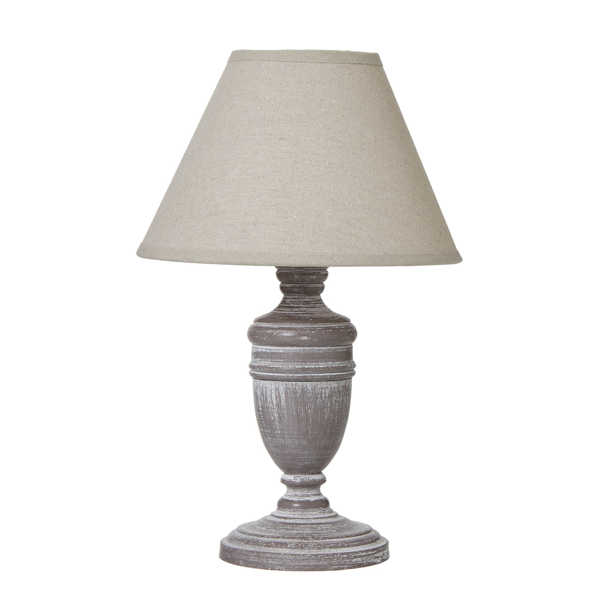 Metis Urn Table Lamp With Linen Shade - WHITE