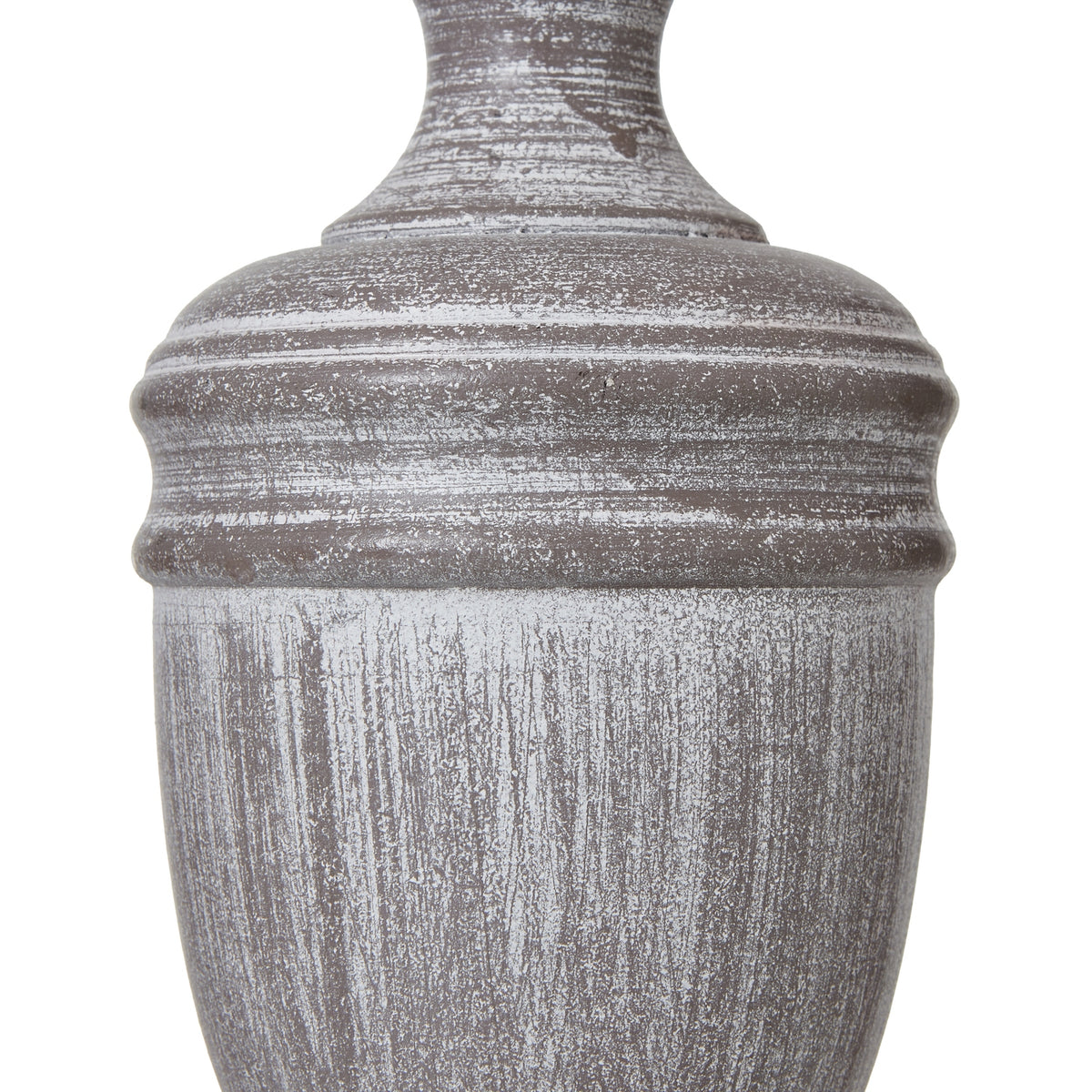 Nola Urn Table Lamp With Linen Shade - WHITE
