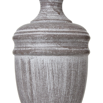 Nola Urn Table Lamp With Linen Shade - WHITE