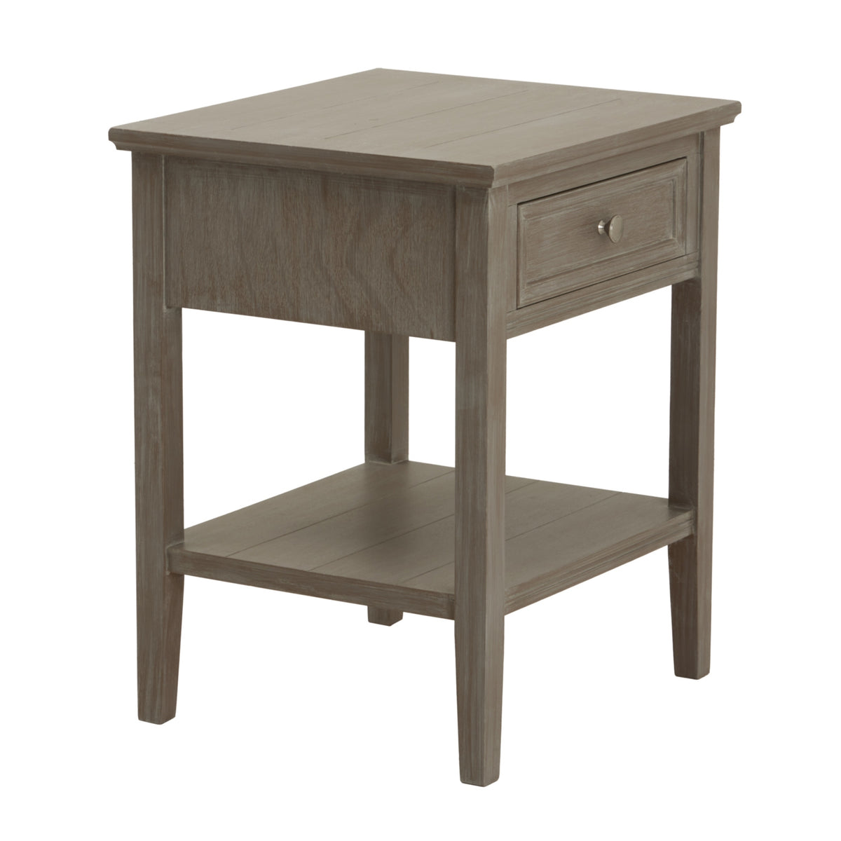 The Serene Collection One Drawer Side Table - GREY
