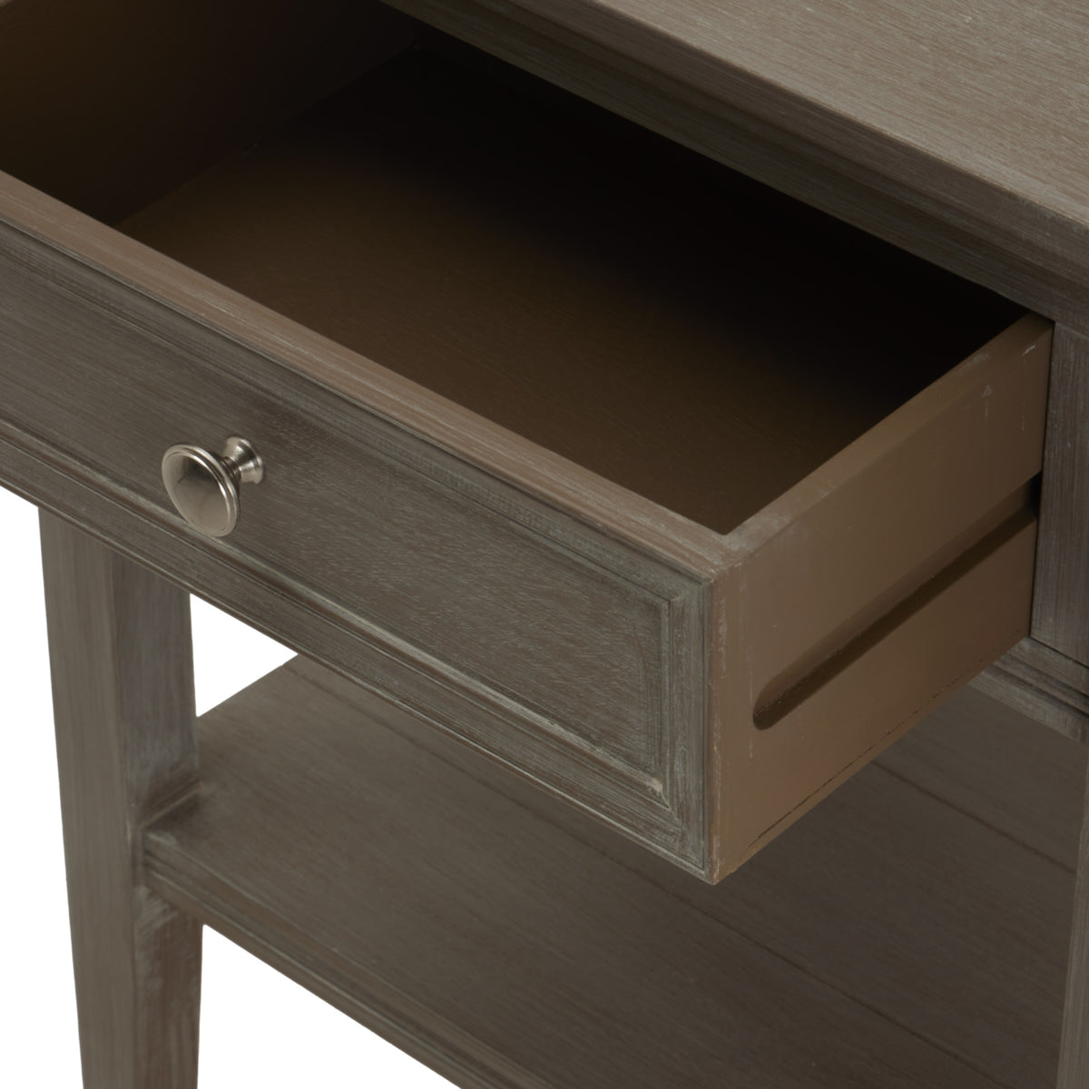 The Serene Collection One Drawer Side Table - GREY