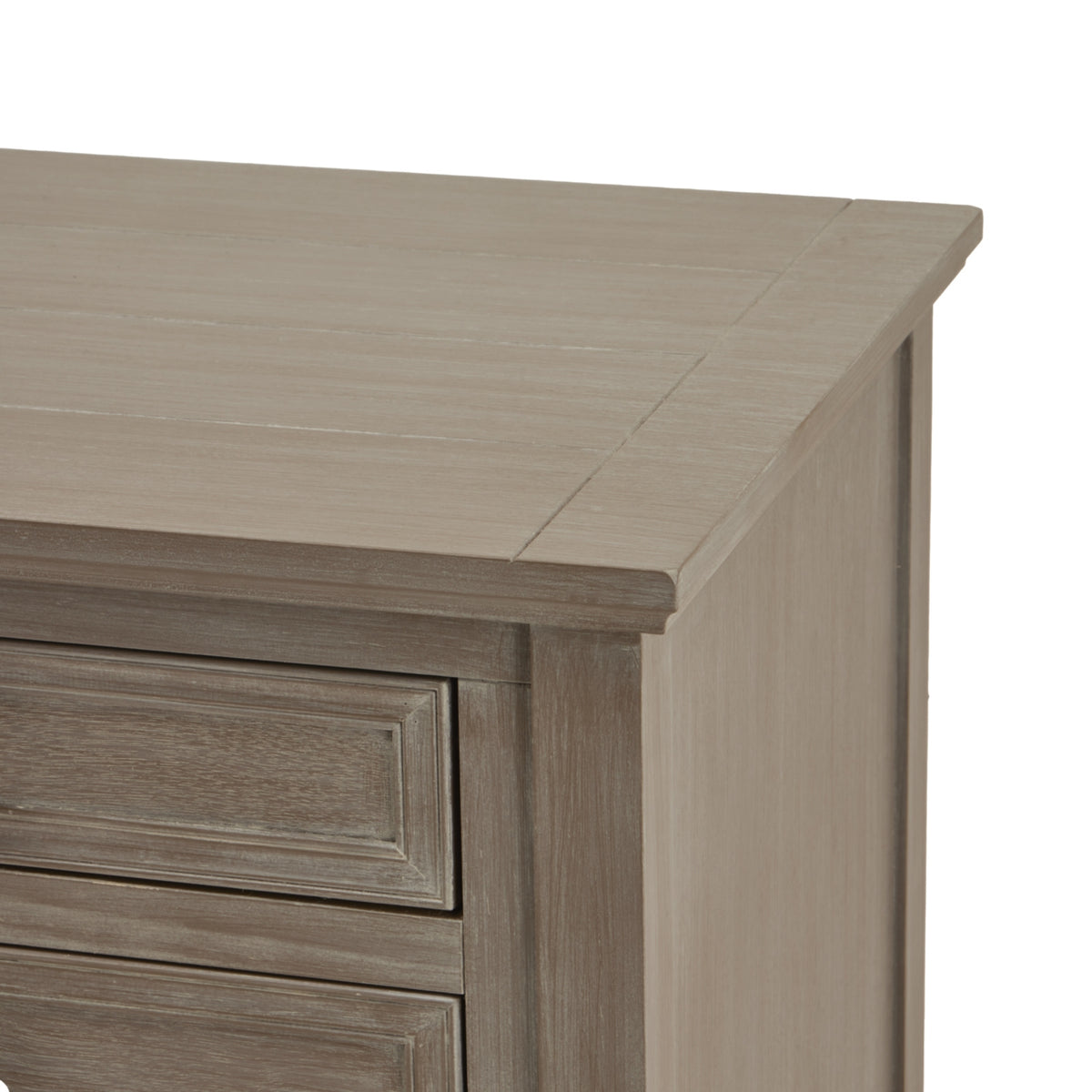 The Serene Collection Three Drawer Bedside Table - GREY
