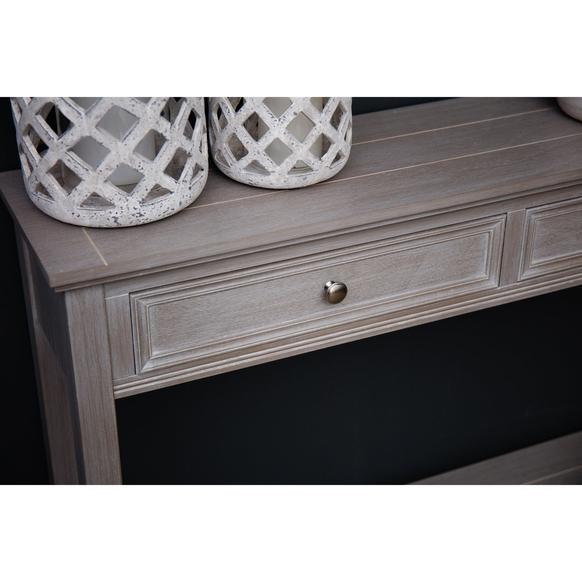 The Serene Collection Two Drawer Console Table - GREY