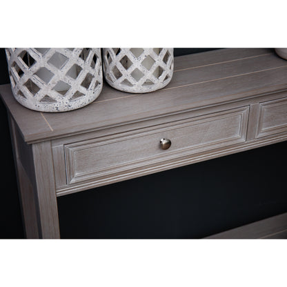 The Serene Collection Two Drawer Console Table - GREY
