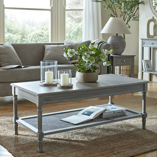 The Serene Rattan Collection Coffee Table - GREY